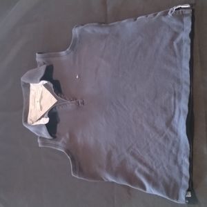 Woman's Tommy Hilfiger Sleeveless shirt Small P/CH Navy Blue 100% Cotton